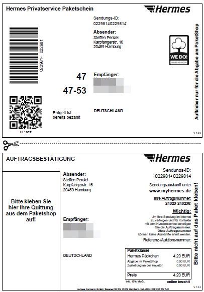 hermes versand ehingen|hermes schein kaufen.